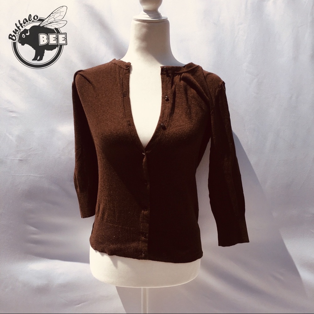 Merona brown button up cardigan